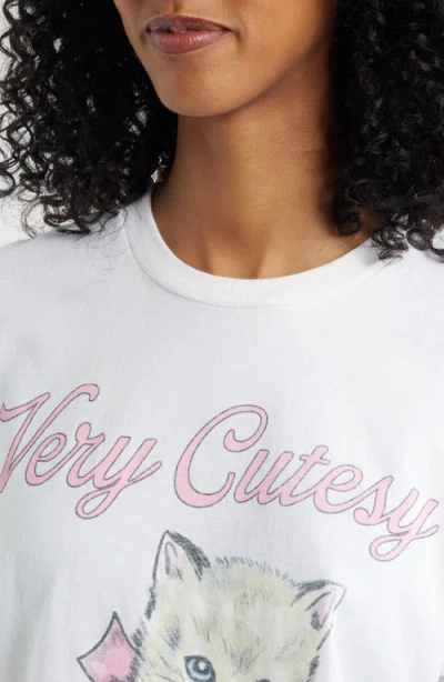 Junk Food Very Cutesy Cotton Graphic T-shirt In White