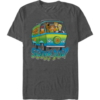 Scooby Doo Colorful Van Shot  Graphic T-shirt In Gray