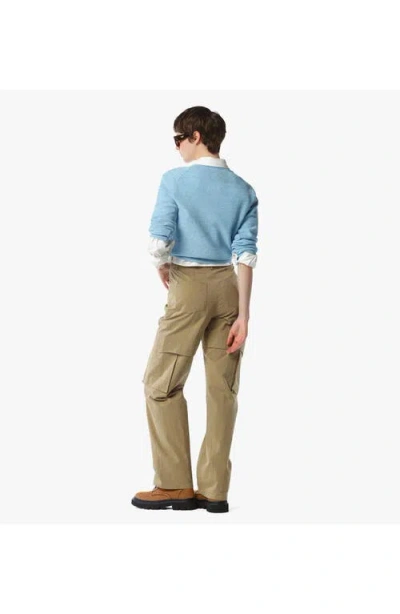Mcm Logo Patch Knit Cardigan In Blue