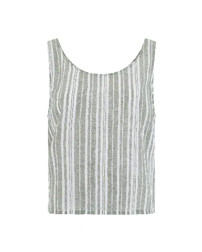 Nudea Women's Black The Tank - Sage Stripe In Gray
