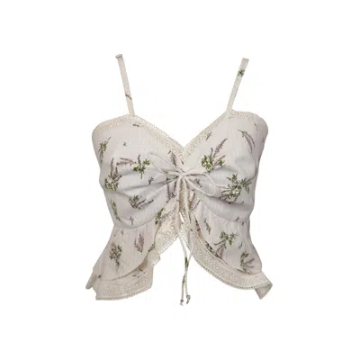Muda Clothing Fz Llc Women's Flora White Floral Top