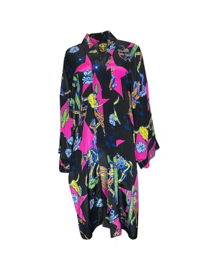 Any Old Iron Women's Black / Blue Multicolor Circus Rider Duster In Multi