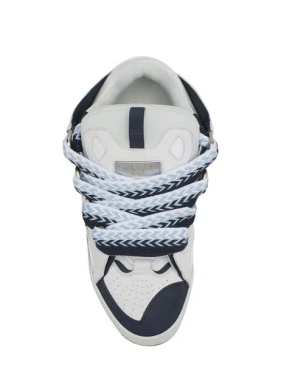 Lanvin Curb Lace-up Sneakers In White