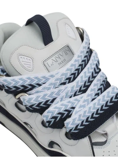 Lanvin Curb Lace-up Sneakers In White