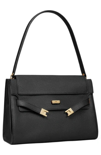 Tory Burch Large Lee Radziwill Pebble Leather Shoulder Bag