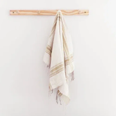 Creative Women Cabin Hatch Cotton Hand Towel In Neutral