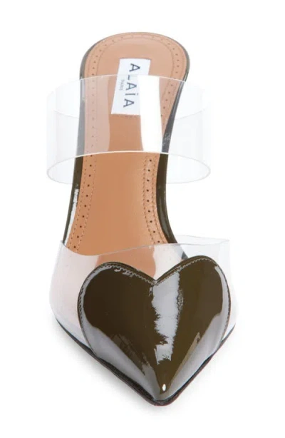 Alaïa High Love Heart Pointed Toe Mule