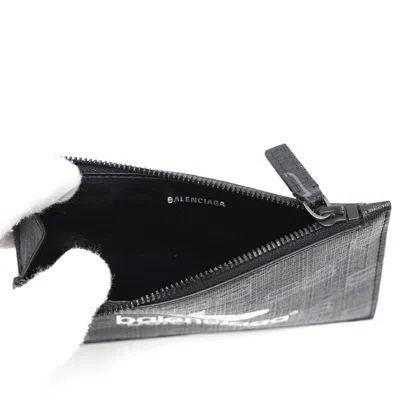 Pre-owned Balenciaga Black Pvc Coin Purse/coin Case ()