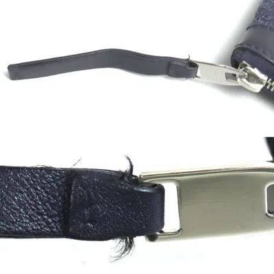 Pre-owned Balenciaga Blue Navy Suede Clutch Bag ()