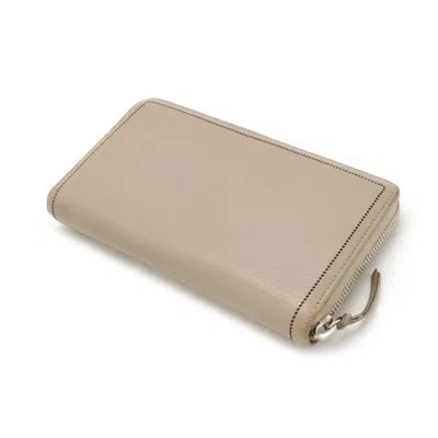 Pre-owned Balenciaga Grayish Leather Long Wallet (bi-fold) ()