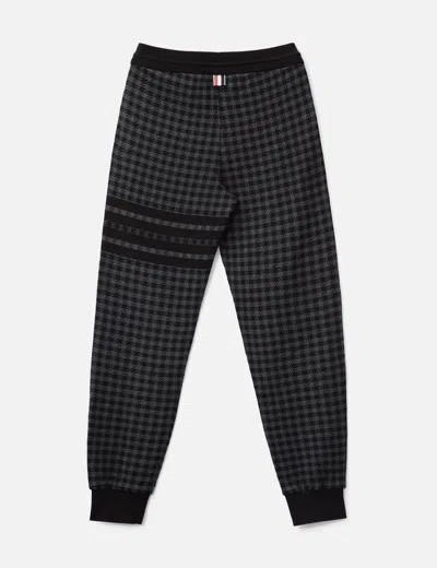 Thom Browne Engineered 4 Bar In Cotton Gunclub Check Jacquard Sweatpants