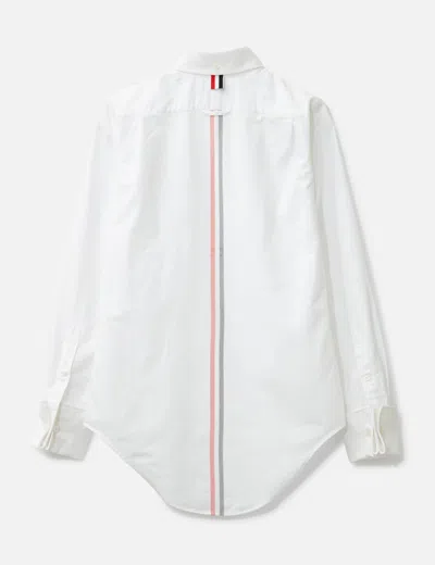 Thom Browne Button-down Logo-appliquéd Cotton Shirt
