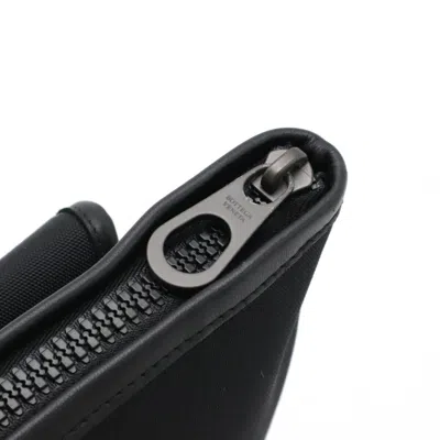 Pre-owned Bottega Veneta Black Intrecciato Nylon Canvas Clutch Bag ()