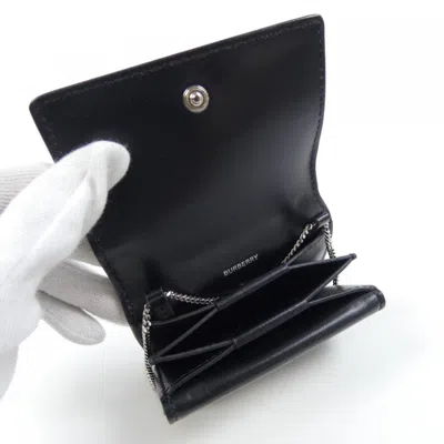 Pre-owned Burberry Black Chain/shoulder Wallet ()