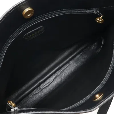 Pre-owned Chanel Black Grained Calfskin Shoulder Bag Tote Bag ()