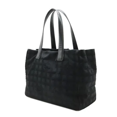 Pre-owned Chanel New Travel Line Black New Travel Line Leather Nylon Shoulder Bag Tote Bag ()