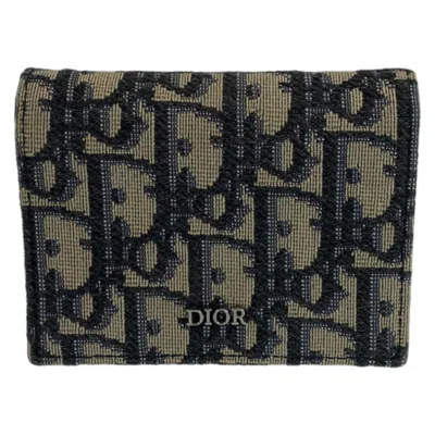 Pre-owned Dior Christian  Navy Canvas Shoulder Bag ()