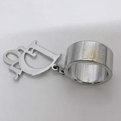 Pre-owned Dior Christian  Silver Metal Band Ring ()