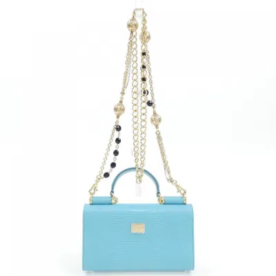 Pre-owned Dolce & Gabbana Blue Chain/shoulder Wallet ()
