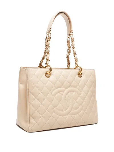 Pre-owned Chanel 2012-2013 Shopping Gst Tote Bag In Neutral
