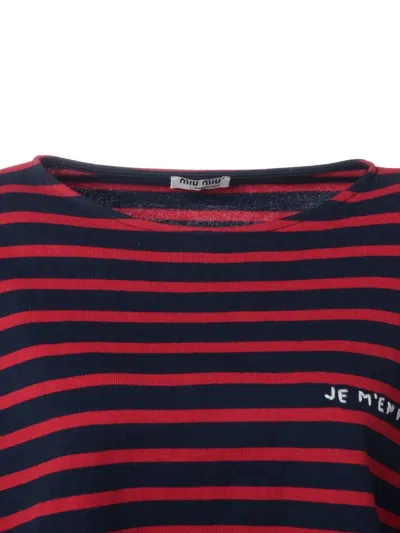 Pre-owned Miu Miu Striped Wool Top