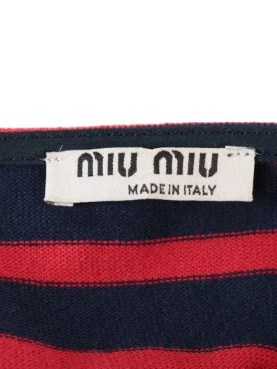 Pre-owned Miu Miu Striped Wool Top