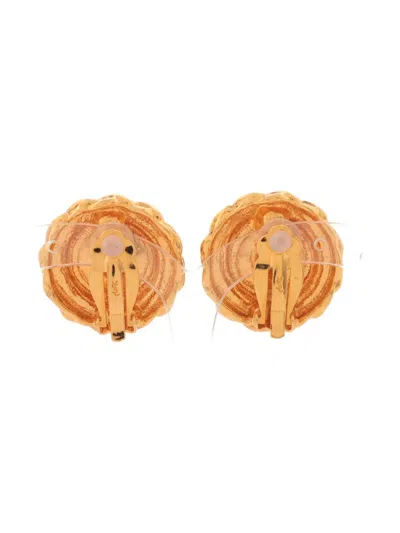 Pre-owned Saint Laurent Flower-motif Earrings