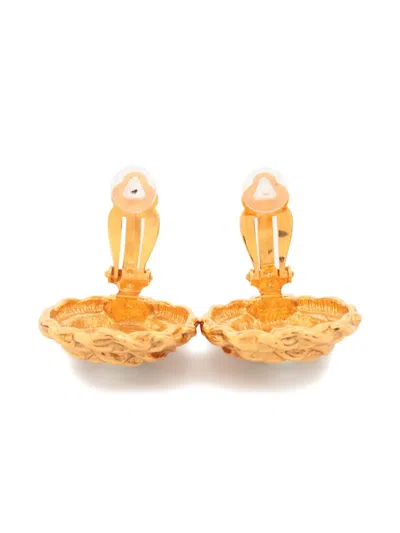 Pre-owned Saint Laurent Flower-motif Earrings