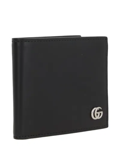 Gucci Bi-fold Wallet Gg Marmont Black Men In Black