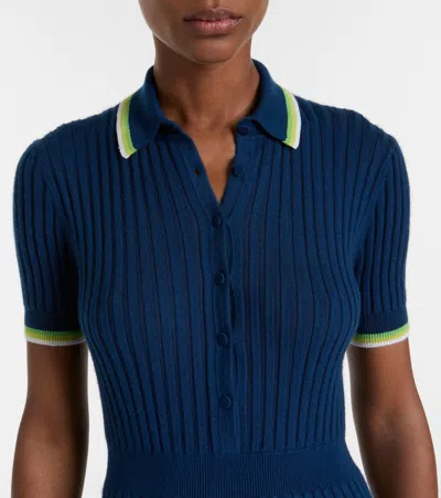 Gabriela Hearst Eyot Wool Dress In Blue