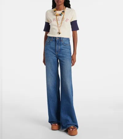 Chloé Nama 80 Leather Platform Thong Sandals