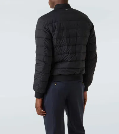 Herno Midnight Blue Goose Down Padded Jacket In Black
