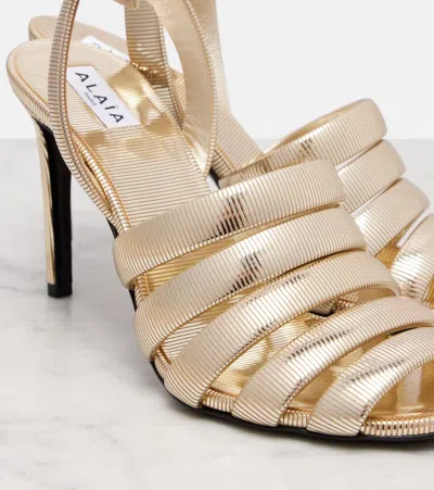 Alaïa Strappy 90 Leather Sandals