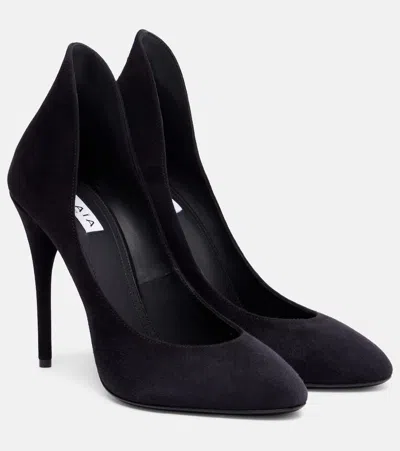 Alaïa Decolette 110 Suede Pumps