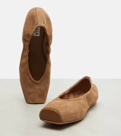 Alaïa Suede Ballet Flats