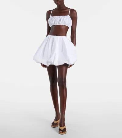 Alaïa Ruched Cotton Bra Top