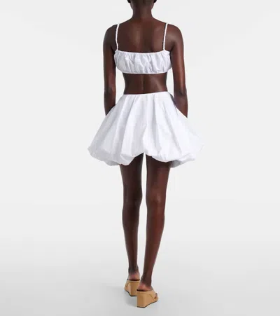 Alaïa Ruched Cotton Bra Top