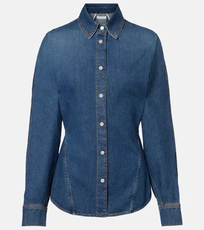 Alaïa Denim Shirt In Blue