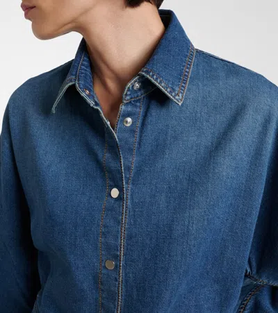 Alaïa Denim Shirt In Blue