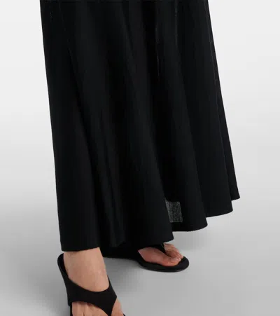 Alaïa Flared Virgin Wool Maxi Skirt