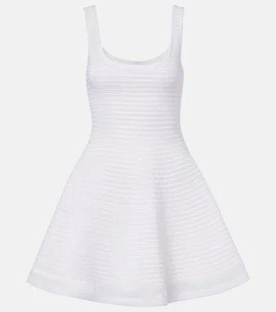 Alaïa Peplum Mini Dress In White