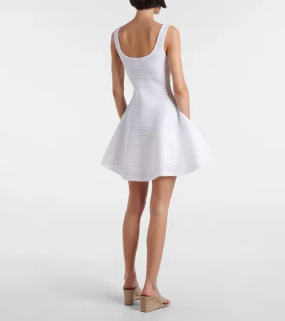 Alaïa Peplum Mini Dress In White