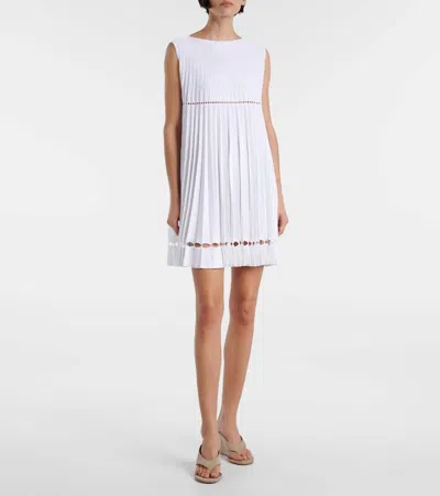 Alaïa Plissé Pointelle Midi Dress