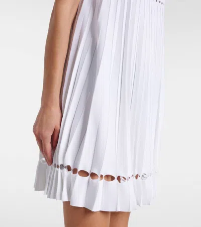 Alaïa Plissé Pointelle Midi Dress