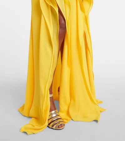 Alaïa Ruffled Georgette Maxi Dress