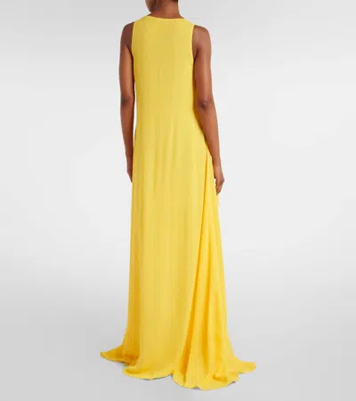 Alaïa Ruffled Georgette Maxi Dress