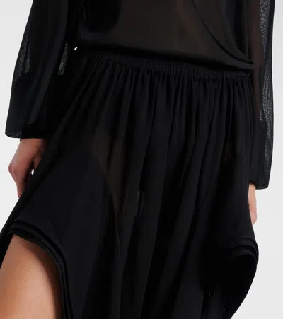 Alaïa Low-rise Georgette Wide-leg Pants