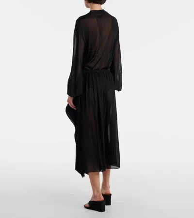 Alaïa Low-rise Georgette Wide-leg Pants