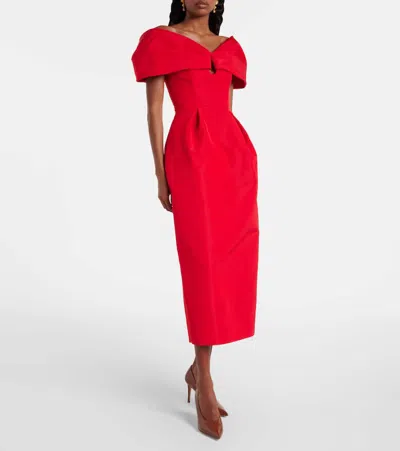 Carolina Herrera Silk Off-the-shoulder Column Dress