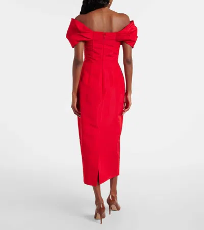 Carolina Herrera Silk Off-the-shoulder Column Dress